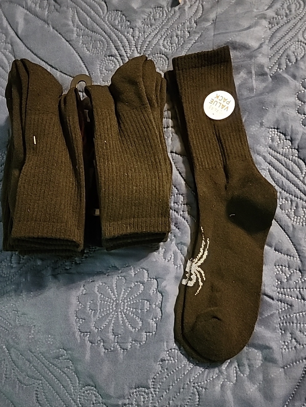 Spyder Black Crew Socks Value Pack - 4 Pairs